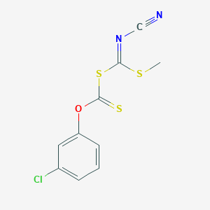 molecular formula C10H7ClN2OS3 B15361336 O-(3-Chlorophenyl) S-[cyanamide(methylthio)-methyl]carbonodithioate 
