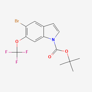 molecular formula C14H13BrF3NO3 B15361348 Tert-butyl 5-bromo-6-(trifluoromethoxy)indole-1-carboxylate 