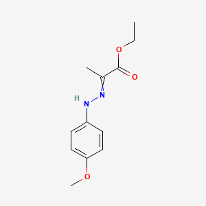 molecular formula C12H16N2O3 B15361487 ethyl (E)-2-(2-(4-methoxyphenyl)hydrazono)propanoate 