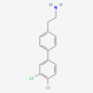 molecular formula C14H13Cl2N B15361549 2-(3',4'-Dichloro-[1,1'-biphenyl]-4-yl)ethan-1-amine 