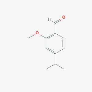 molecular formula C11H14O2 B15361559 Benzaldehyde, 2-methoxy-4-(1-methylethyl)- CAS No. 181035-65-4