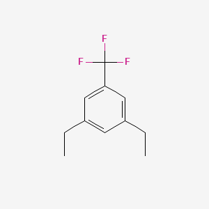 molecular formula C11H13F3 B15361570 3,5-Diethylbenzotrifluoride 