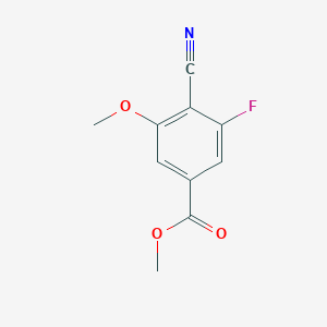 molecular formula C10H8FNO3 B15361582 Methyl 4-cyano-3-fluoro-5-methoxybenzoate 