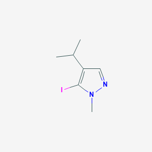 molecular formula C7H11IN2 B15361597 5-Iodo-4-isopropyl-1-methyl-1H-pyrazole 