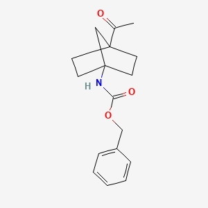 molecular formula C17H21NO3 B15361612 benzyl N-(4-acetylnorbornan-1-yl)carbamate 