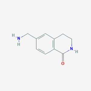 molecular formula C10H12N2O B15361622 6-(Aminomethyl)-3,4-dihydroisoquinolin-1(2H)-one 