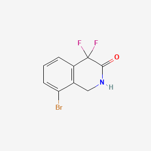 molecular formula C9H6BrF2NO B15361687 8-Bromo-4,4-difluoro-1,2-dihydroisoquinolin-3-one 