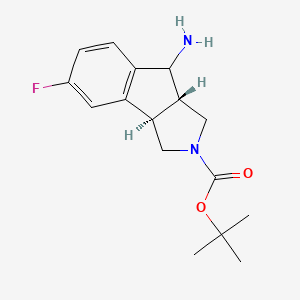 molecular formula C16H21FN2O2 B15361689 tert-butyl (3aS,8bR)-4-amino-7-fluoro-3,3a,4,8b-tetrahydro-1H-indeno[1,2-c]pyrrole-2-carboxylate 