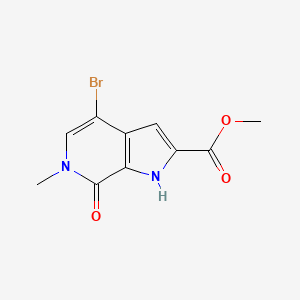 molecular formula C10H9BrN2O3 B15361695 Methyl 4-bromo-6-methyl-7-oxo-1H-pyrrolo[2,3-C]pyridine-2-carboxylate 