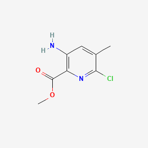 molecular formula C8H9ClN2O2 B15361703 Methyl 3-amino-6-chloro-5-methylpicolinate 