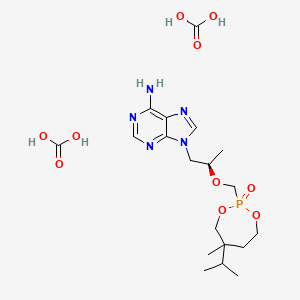 molecular formula C19H32N5O10P B15361708 carbonic acid;9-[(2R)-2-[(5-methyl-2-oxo-5-propan-2-yl-1,3,2lambda5-dioxaphosphepan-2-yl)methoxy]propyl]purin-6-amine 