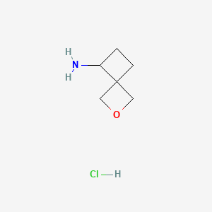 molecular formula C6H12ClNO B15361727 2-Oxaspiro[3.3]heptan-7-amine;hydrochloride 