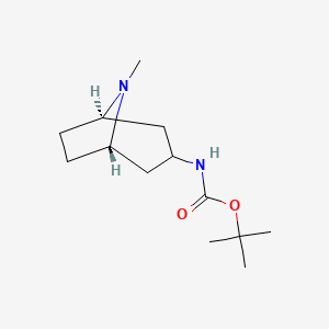 molecular formula C13H24N2O2 B15361739 Rel-tert-butyl ((1R,3r,5S)-8-methyl-8-azabicyclo[3.2.1]octan-3-yl)carbamate 