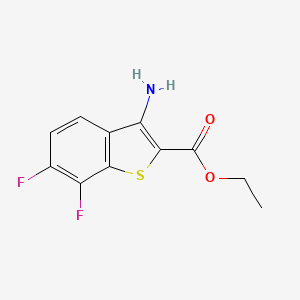 molecular formula C11H9F2NO2S B15361776 Ethyl 3-amino-6,7-difluorobenzo[b]thiophene-2-carboxylate 