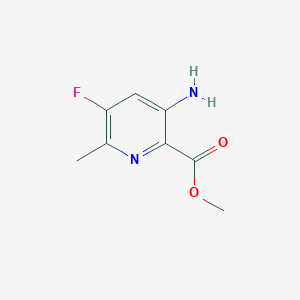 molecular formula C8H9FN2O2 B15361800 Methyl 3-amino-5-fluoro-6-methylpicolinate 