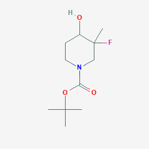 molecular formula C11H20FNO3 B15361816 tert-Butyl 3-fluoro-4-hydroxy-3-methylpiperidine-1-carboxylate 
