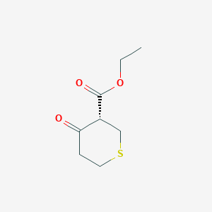 molecular formula C8H12O3S B15361830 ethyl (3R)-4-oxothiane-3-carboxylate 