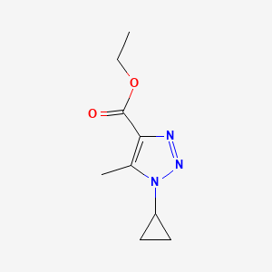 molecular formula C9H13N3O2 B15361843 Ethyl 1-cyclopropyl-5-methyl-1H-1,2,3-triazole-4-carboxylate 