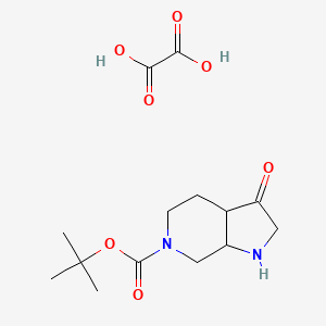 molecular formula C14H22N2O7 B15361851 tert-butyl 3-oxo-2,3a,4,5,7,7a-hexahydro-1H-pyrrolo[2,3-c]pyridine-6-carboxylate;oxalic acid 