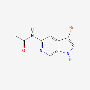 molecular formula C9H8BrN3O B15361871 N-(3-Bromo-1H-pyrrolo[2,3-c]pyridin-5-yl)acetamide 