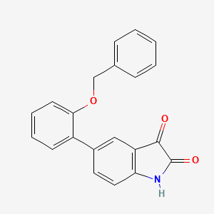 molecular formula C21H15NO3 B15361877 5-[2-(Benzyloxy)phenyl]-1H-indole-2,3-dione 