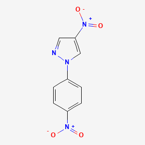 molecular formula C9H6N4O4 B15361910 4-Nitro-1-(4-nitrophenyl)pyrazole CAS No. 52944-54-4