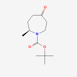 molecular formula C12H21NO3 B15361921 tert-butyl (2S)-2-methyl-5-oxo-azepane-1-carboxylate 