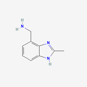 molecular formula C9H11N3 B15361946 (2-Methyl-1H-benzo[d]imidazol-4-yl)methanamine 