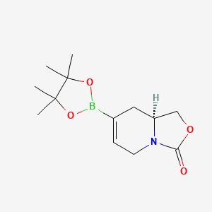 molecular formula C13H20BNO4 B15362027 (8AS)-7-(4,4,5,5-Tetramethyl-1,3,2-dioxaborolan-2-YL)-1,5,8,8A-tetrahydrooxazolo[3,4-A]pyridin-3-one 