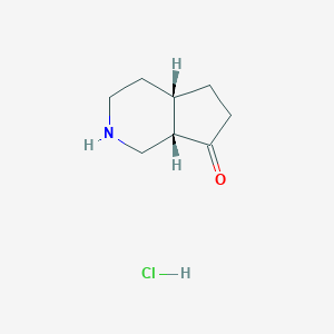 molecular formula C8H14ClNO B15362085 rel-(4aS,7aS)-1,2,3,4,4a,5,6,7a-octahydrocyclopenta[c]pyridin-7-one;hydrochloride 