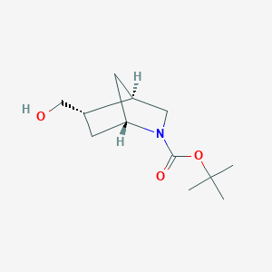 molecular formula C12H21NO3 B15362184 tert-butyl (1S,4R,5S)-5-(hydroxymethyl)-2-azabicyclo[2.2.1]heptane-2-carboxylate 
