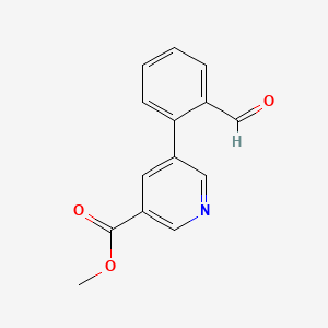 molecular formula C14H11NO3 B15362206 Methyl 5-(2-Formylphenyl)nicotinate 
