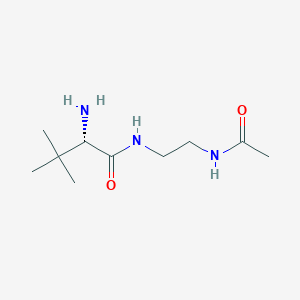 molecular formula C10H21N3O2 B15362228 (2S)-N-(2-acetamidoethyl)-2-amino-3,3-dimethylbutanamide 