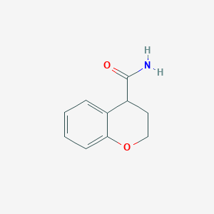 molecular formula C10H11NO2 B15362243 3,4-dihydro-2H-1-benzopyran-4-carboxamide CAS No. 20426-81-7