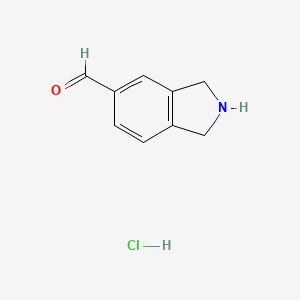 molecular formula C9H10ClNO B15362256 Isoindoline-5-carbaldehyde Hydrochloride 
