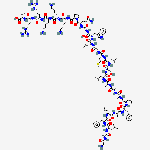 molecular formula C140H230N38O31S B15362261 H-Gly-Ala-Leu-Phe-Leu-Ala-Phe-Leu-Ala-Ala-Ala-Leu-Ser-Leu-Met-Gly-Leu-Trp-Ser-Gln-Pro-Lys-Lys-Lys-Arg-Arg-Val-OH 
