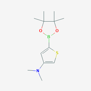 molecular formula C12H20BNO2S B15362426 N,N-Dimethyl-5-(4,4,5,5-tetramethyl-1,3,2-dioxaborolan-2-yl)thiophen-3-amine 
