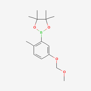 molecular formula C15H23BO4 B15362490 2-(5-(Methoxymethoxy)-2-methylphenyl)-4,4,5,5-tetramethyl-1,3,2-dioxaborolane 