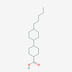 molecular formula C18H32O2 B153627 trans-4'-Pentyl-(1,1'-bicyclohexyl)-4-carboxylic acid CAS No. 65355-33-1