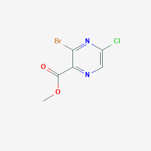 molecular formula C6H4BrClN2O2 B15362737 Methyl 3-bromo-5-chloro-pyrazine-2-carboxylate 