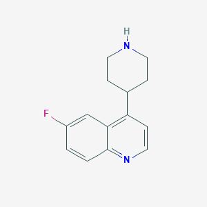 molecular formula C14H15FN2 B15362773 6-Fluoro-4-(4-piperidinyl)quinoline 