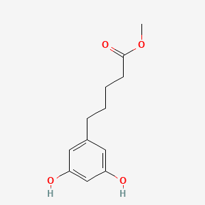 molecular formula C12H16O4 B15362850 Methyl 5-(3,5-dihydroxyphenyl)pentanoate CAS No. 71186-11-3