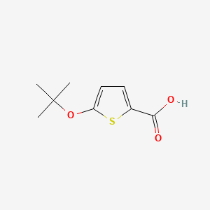 molecular formula C9H12O3S B15362896 2-Thiophenecarboxylic acid, 5-(1,1-dimethylethoxy)- 
