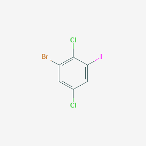 molecular formula C6H2BrCl2I B15363039 1-Bromo-2,5-dichloro-3-iodobenzene 