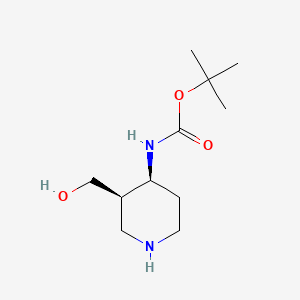 molecular formula C11H22N2O3 B15363062 tert-butyl N-[cis-3-(hydroxymethyl)-4-piperidyl]carbamate 