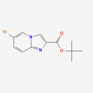 molecular formula C12H13BrN2O2 B15363067 tert-Butyl 6-bromoimidazo[1,2-a]pyridine-2-carboxylate 