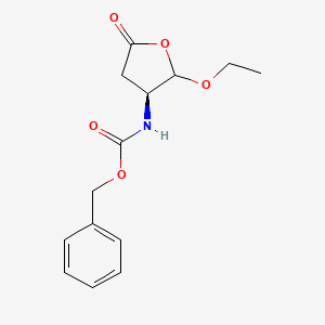 molecular formula C14H17NO5 B15363086 benzyl N-[(3S)-2-ethoxy-5-oxo-tetrahydrofuran-3-yl]carbamate 