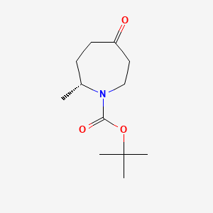 molecular formula C12H21NO3 B15363094 tert-butyl (2R)-2-methyl-5-oxo-azepane-1-carboxylate 