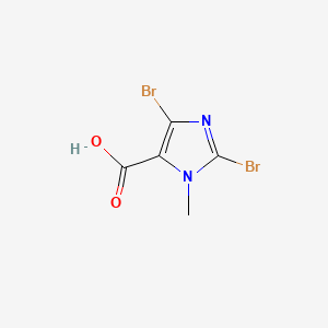 molecular formula C5H4Br2N2O2 B15363176 2,4-Dibromo-1-methyl-1H-imidazole-5-carboxylic acid 