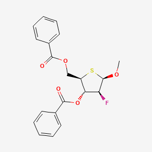 molecular formula C20H19FO5S B15363215 Methyl 2-deoxy-3,5-di-O-benzoyl-2-fluoro-4-thio-beta-D-arabinopentofuranoside 